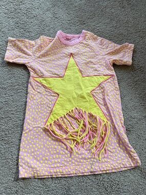 Stella McCartney Pink and Yellow Star Fringe Kids top Little girl 6years